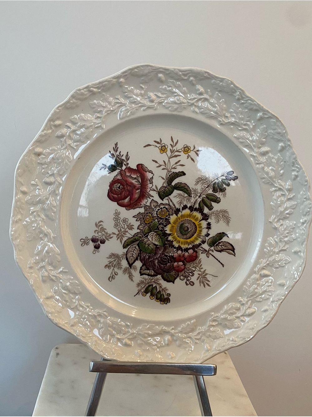 Vintage Mason’s Friarswood Plate 10” | English Ironstone Floral Transferware